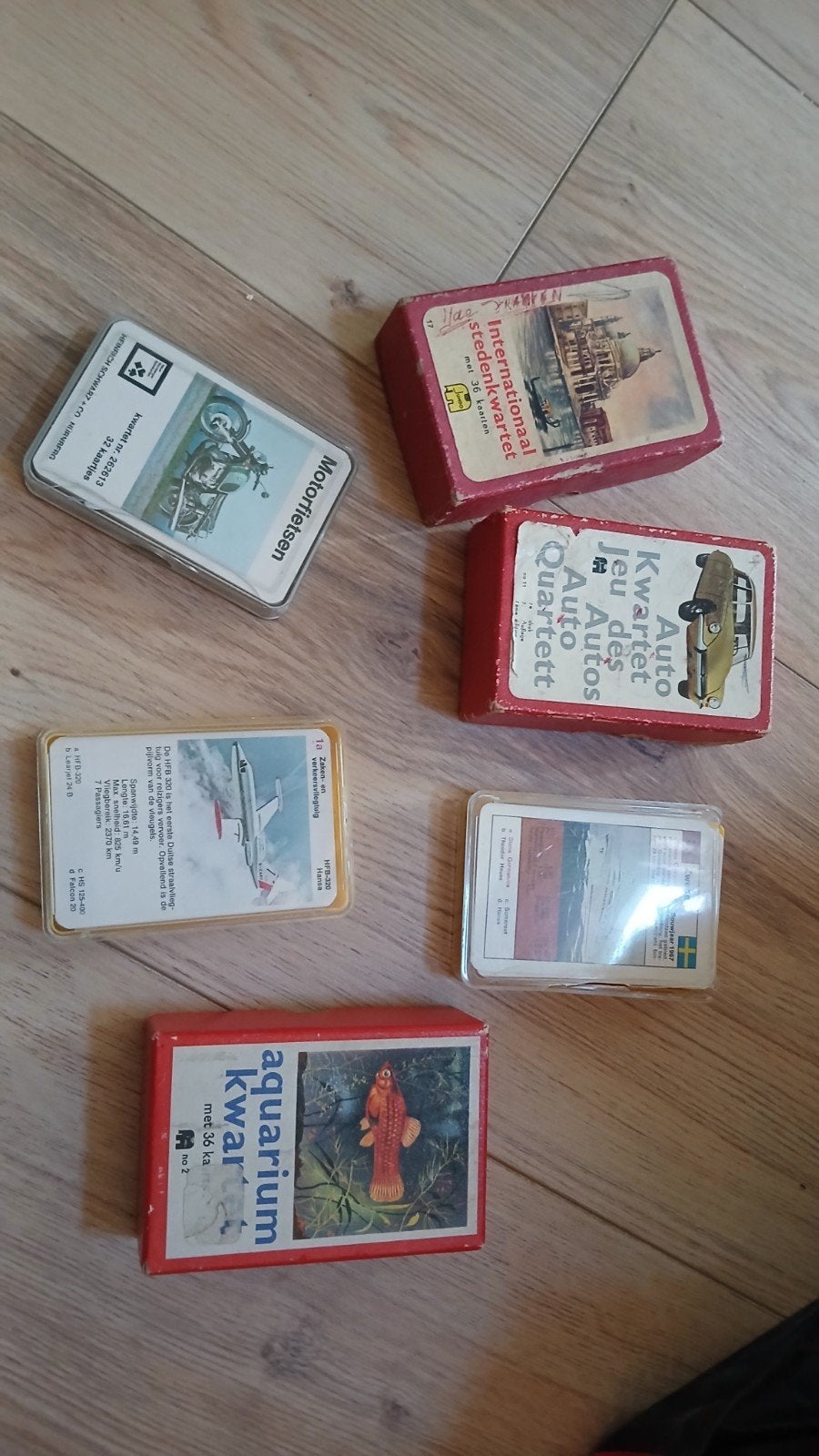 Vintage Kwartetspellen Collectie (5 stuks), Drie of vier spelers, Ophalen of Verzenden, Gebruikt, HEINRICH SCHWARZ