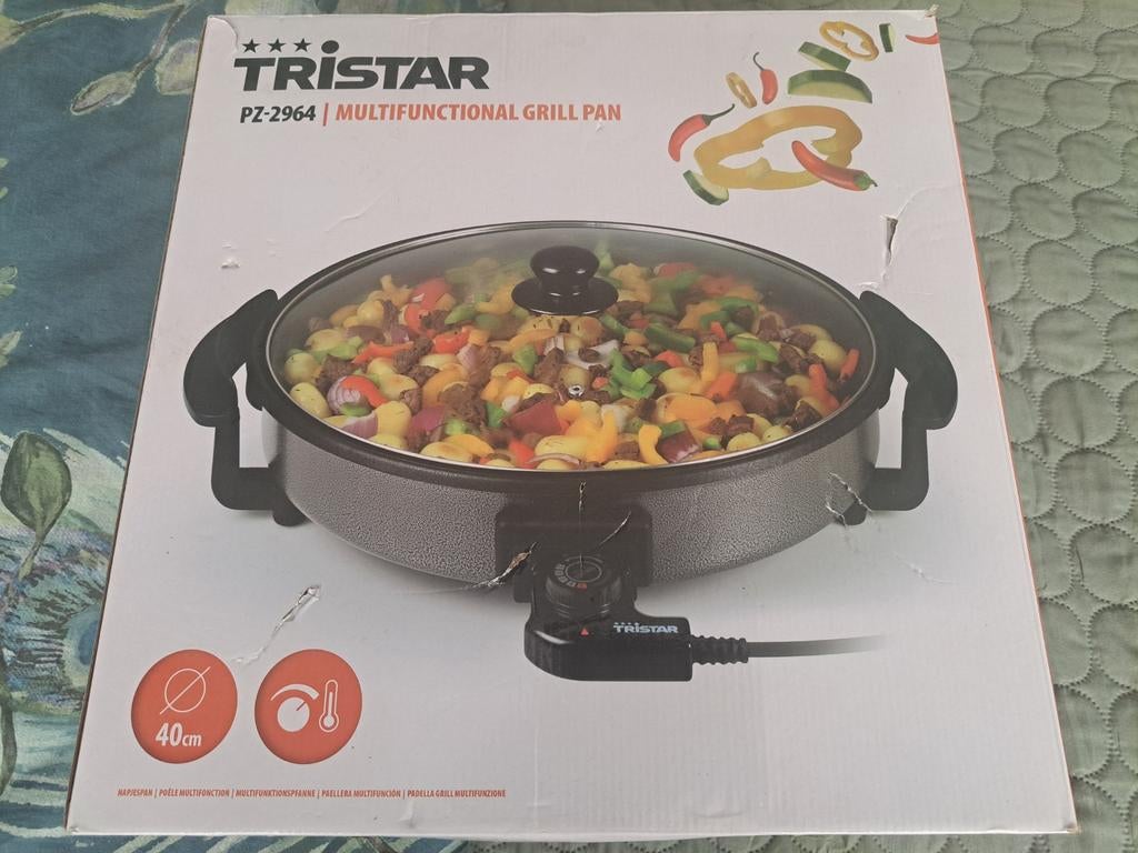 Tristar elektrische hapjespan 40 cm, Witgoed en Apparatuur, Gourmetstellen, Zo goed als nieuw, 4 t/m 7 personen, Ophalen of Verzenden