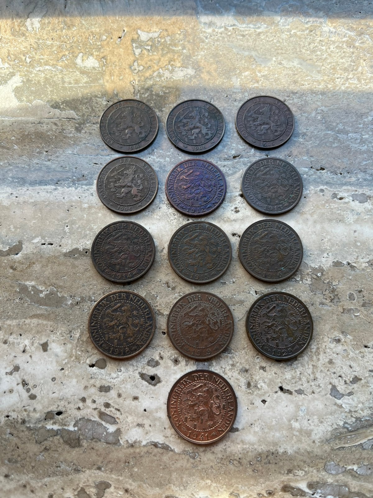 2 1/2 centen 1903 tm 1941 Wilhelmina , compleet, Ophalen of Verzenden, Koningin Wilhelmina, Setje