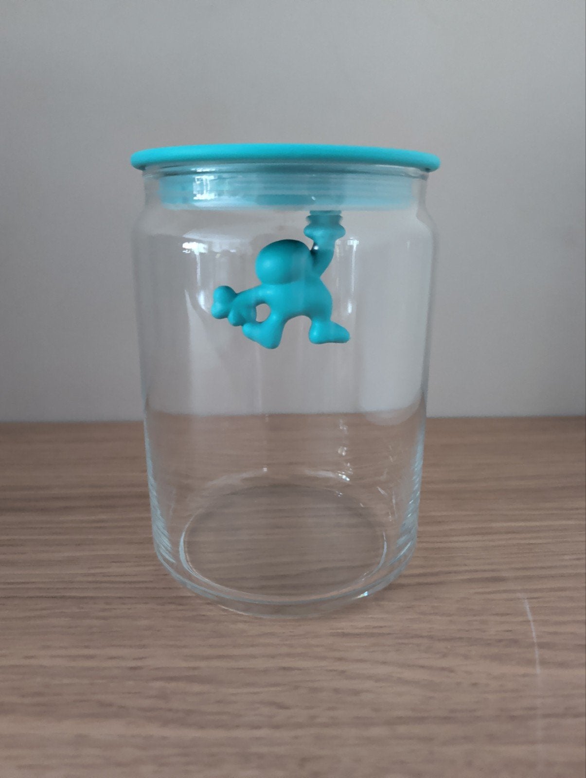 Alessi voorraadpot aqua blauw, Huis en Inrichting, Ophalen of Verzenden, Zo goed als nieuw, Alessi, Glas