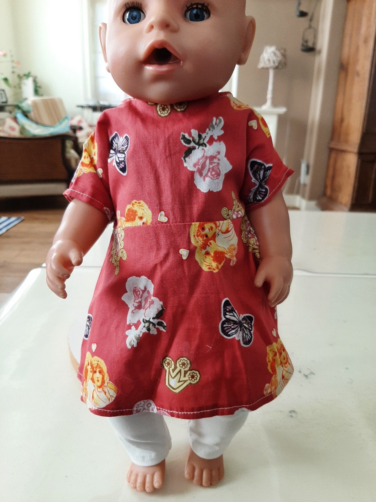 2 delig engel bloem set baby born pop 43cm, Ophalen of Verzenden, Nieuw, Babypop