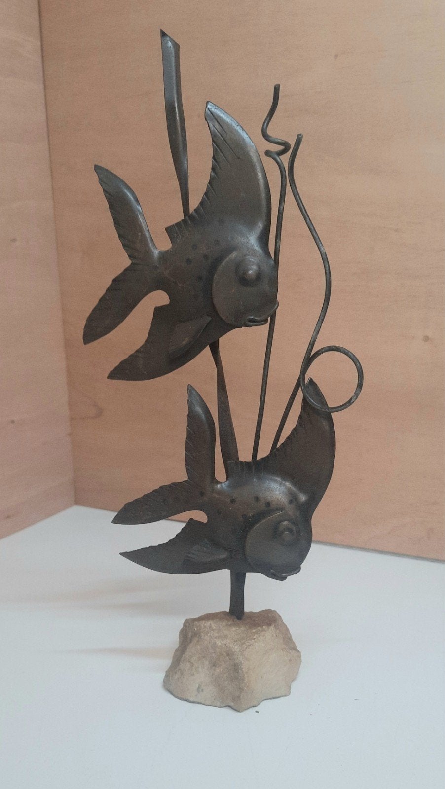 Sculptuur vissen jrn 60 vintage, lees de beschrijving, Ophalen of Verzenden