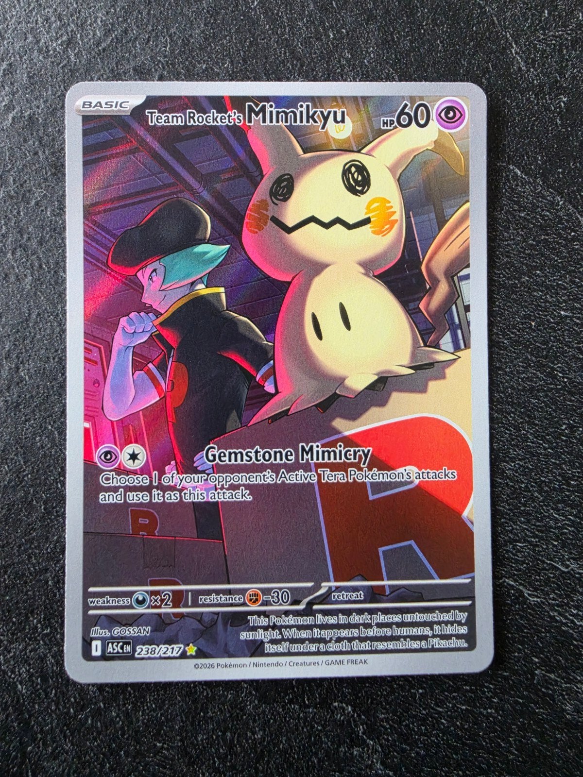 Team Rocket's Mimikyu ASC 238, Ophalen of Verzenden, Zo goed als nieuw