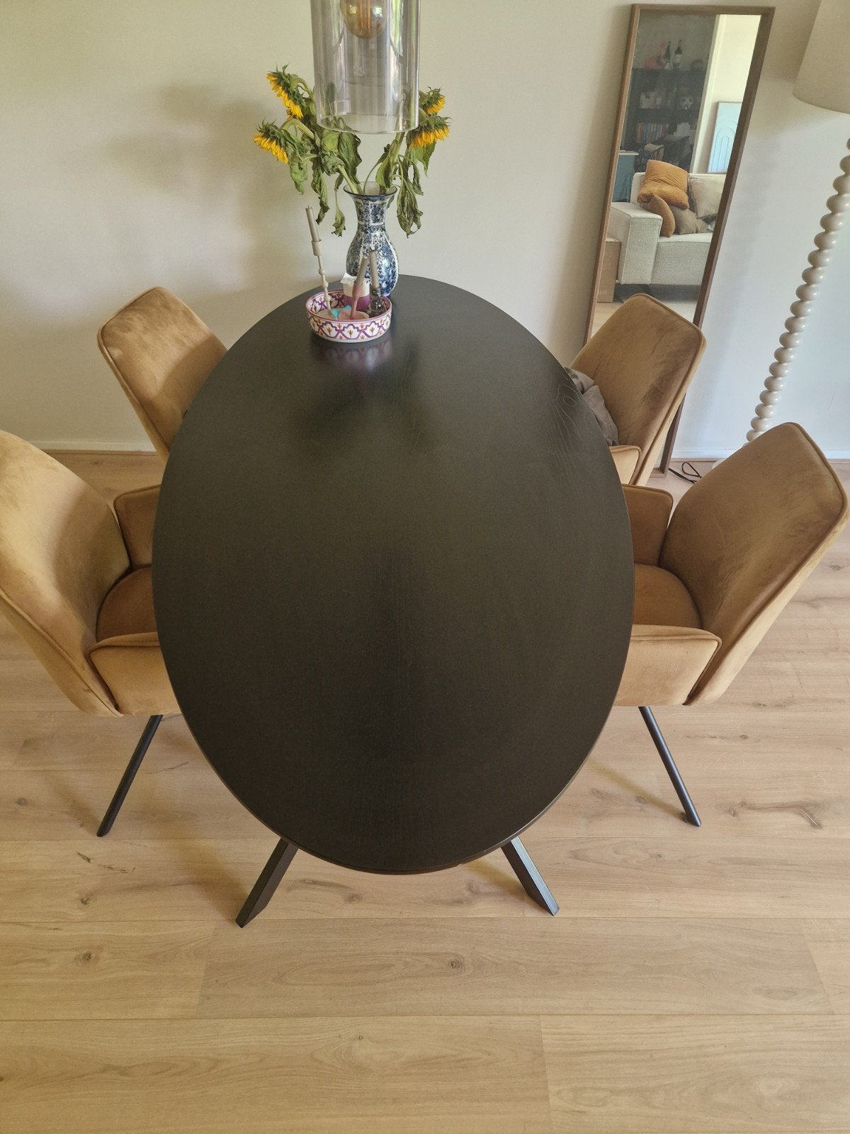 Woood ovale eettafel 220x100 cm, Huis en Inrichting, Tafels | Eettafels, Ophalen, 100 tot 150 cm, 200 cm of meer, Zo goed als nieuw
