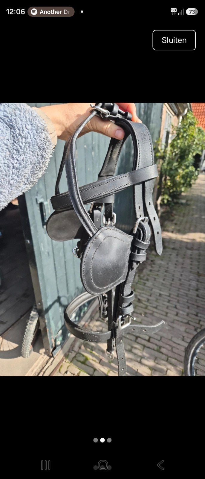 ideal pony men hoofdstel zwart leer, Ideal Equestrian, Overige disciplines, Ophalen of Verzenden, Pony