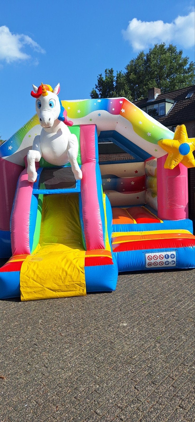 Te koop unicorn springkussen, Ophalen, Zo goed als nieuw, Overige
