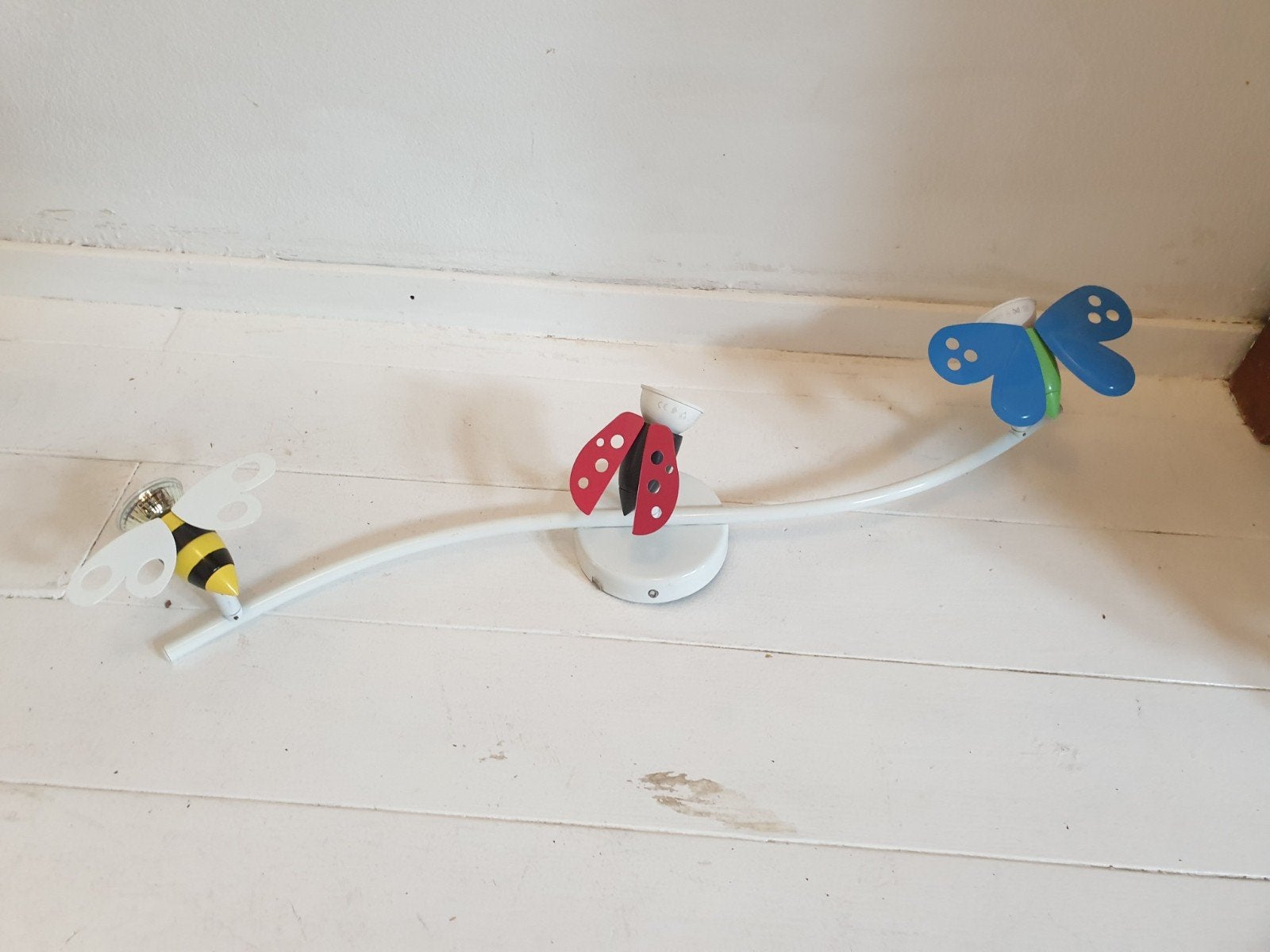 Leuke kinderlamp met bij, lieveheersbeestje en vlinder, Ophalen