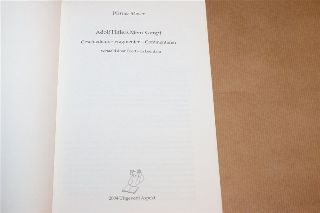 Adolf Hitlers Mein Kampf — Analyse en Toelichting, Boeken, Verzenden, Tweede Wereldoorlog, Gelezen, Overige onderwerpen