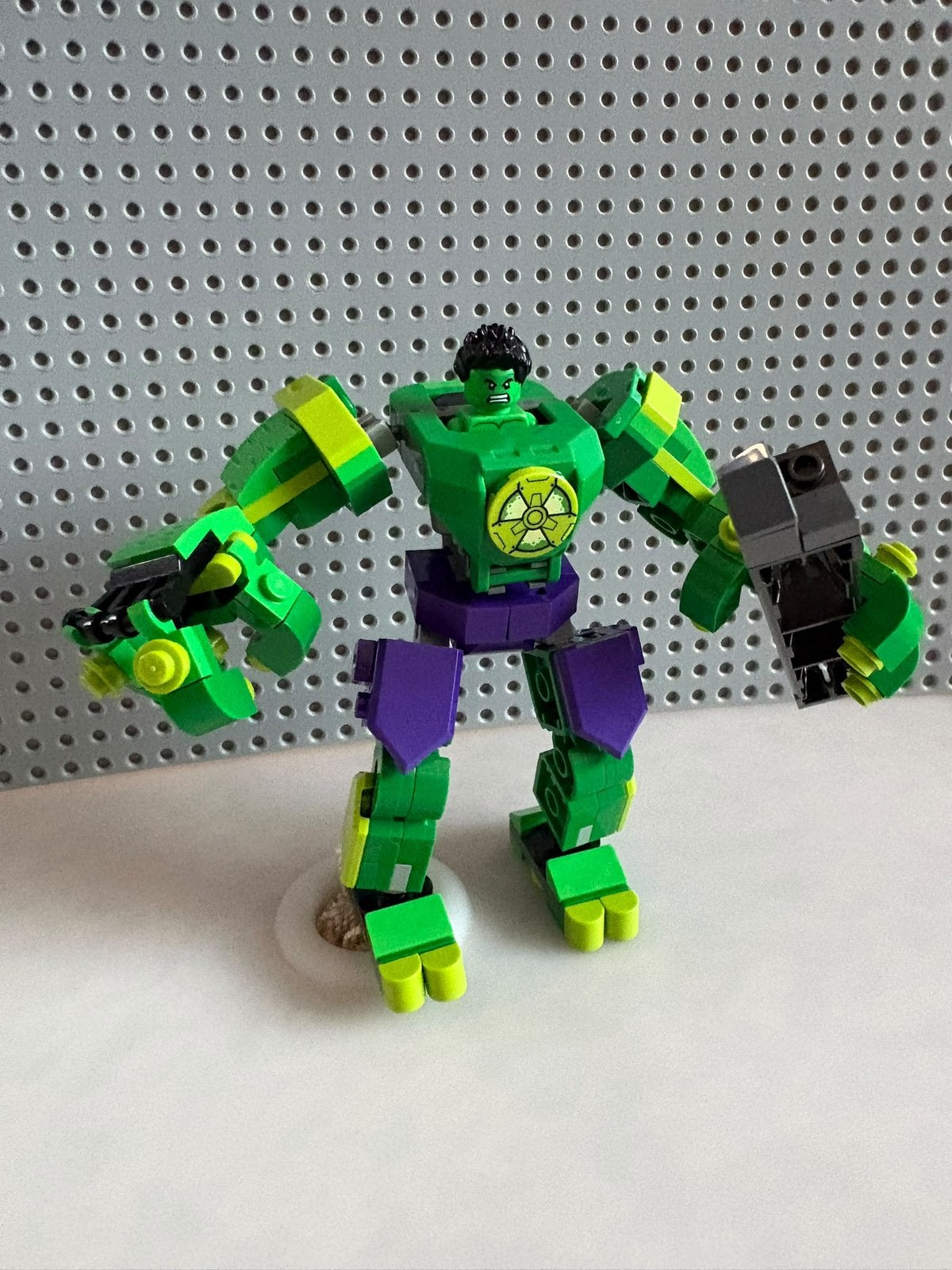 LEGO Marvel 76241 Hulk Mechapantser + Hulk – compleet, Ophalen of Verzenden, Zo goed als nieuw