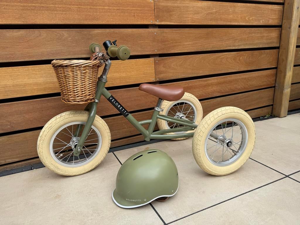 Veloretti loopfiets met mandje en helm, Kinderen en Baby's, Ophalen, Gebruikt
