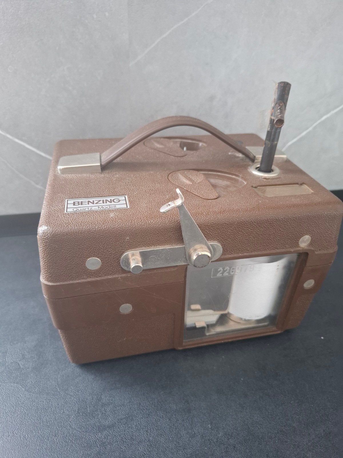 Vintage Benzing Quartz-Modell Tijdregistratieklok, Ophalen of Verzenden