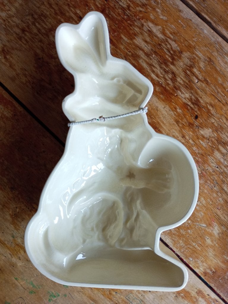 Vintage crème-kleurige haas puddingvorm, Ophalen of Verzenden