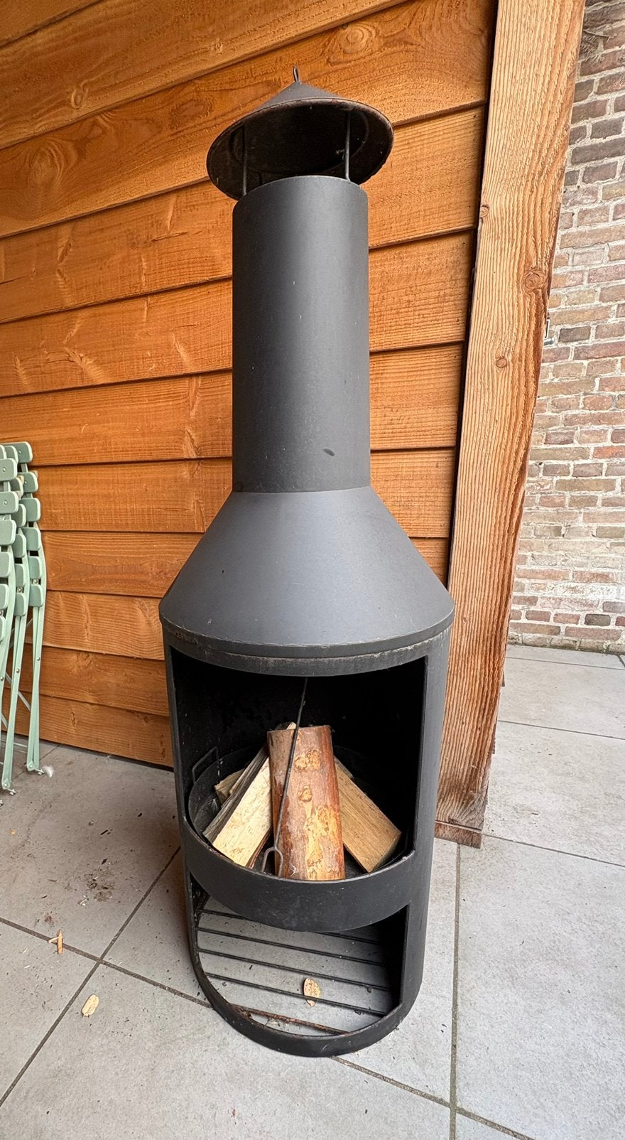 BBQ Collection Buitenhaard met Schoorsteen - Tuinhaard, Ophalen, Gebruikt