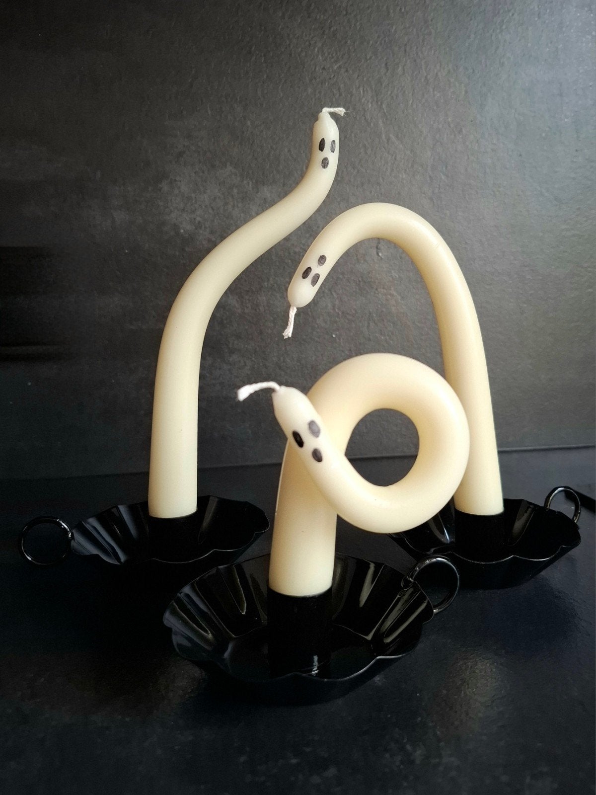 Spookachtige Spiraalkaarsen - Set van 3, Overige merken, Ophalen of Verzenden, Crème, Kaars