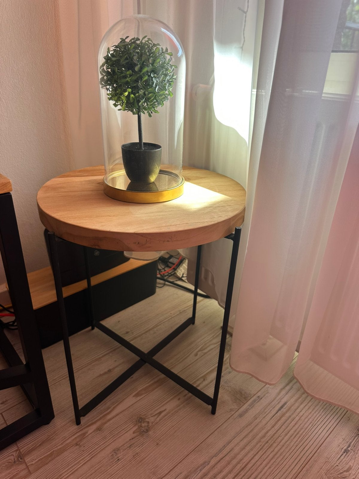 Bijzettafel rond, Ophalen, Rond, Minder dan 50 cm, Zo goed als nieuw
