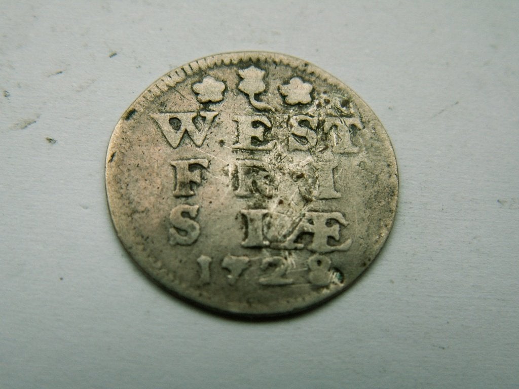 WEST FRIESLAND.  Dubbele Wapenstuiver - 1728, Postzegels en Munten, Munten | Nederland, Vóór koninkrijk, Verzenden, Zilver, Overige waardes