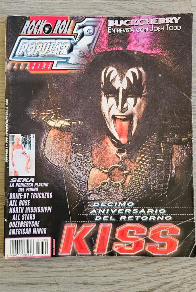 Rock n Roll Popular Spaans Rockblad cover Gene Simmons Kiss, Boeken, Tijdschriften en Kranten, Ophalen of Verzenden, Gelezen, Muziek, Film of Tv
