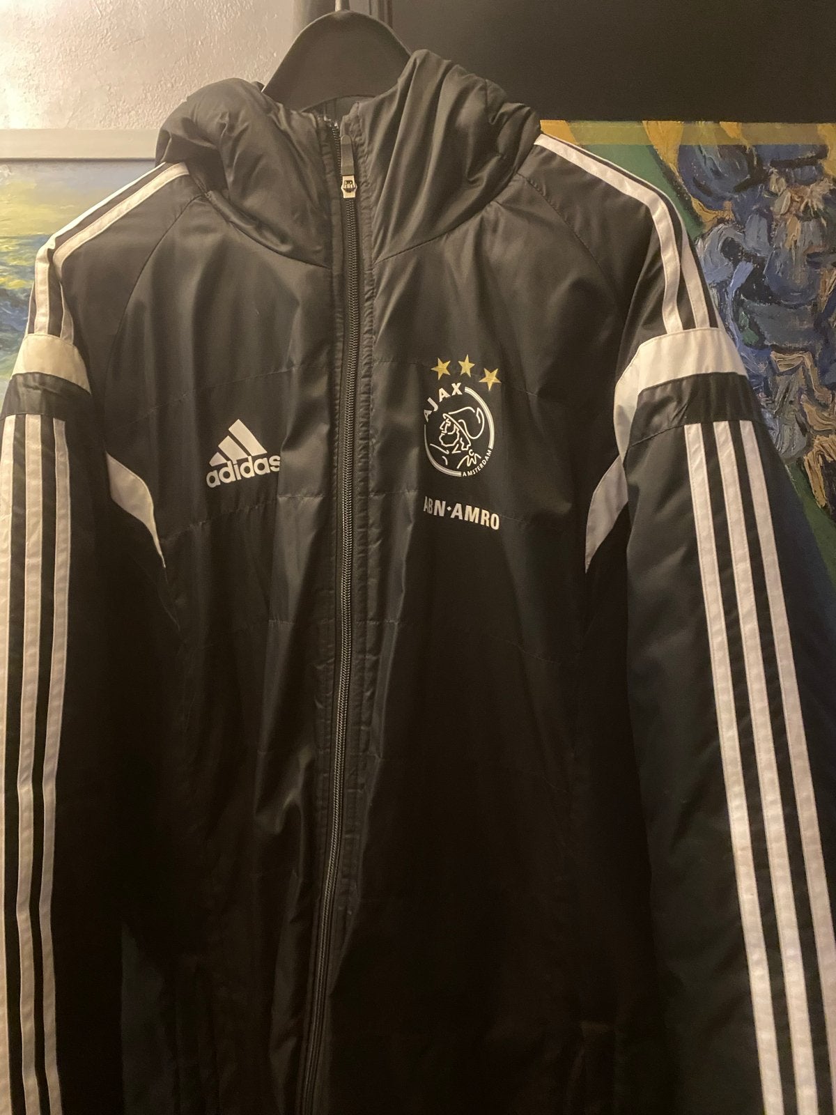 Ajax club jas maat XXL, Zwart, Overige maten, Ophalen of Verzenden, Voetbal