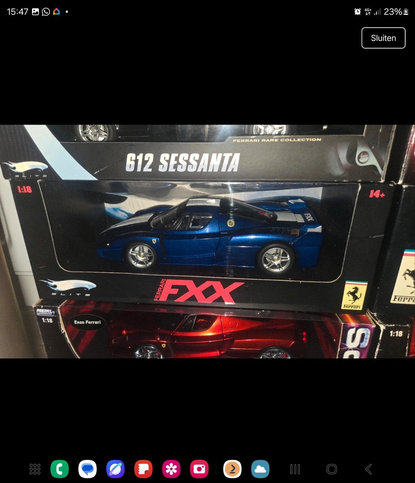 Ferrari FXX Hot Wheels Elite 1:18 Nieuwstaat in doos, Hobby en Vrije tijd, Ophalen of Verzenden
