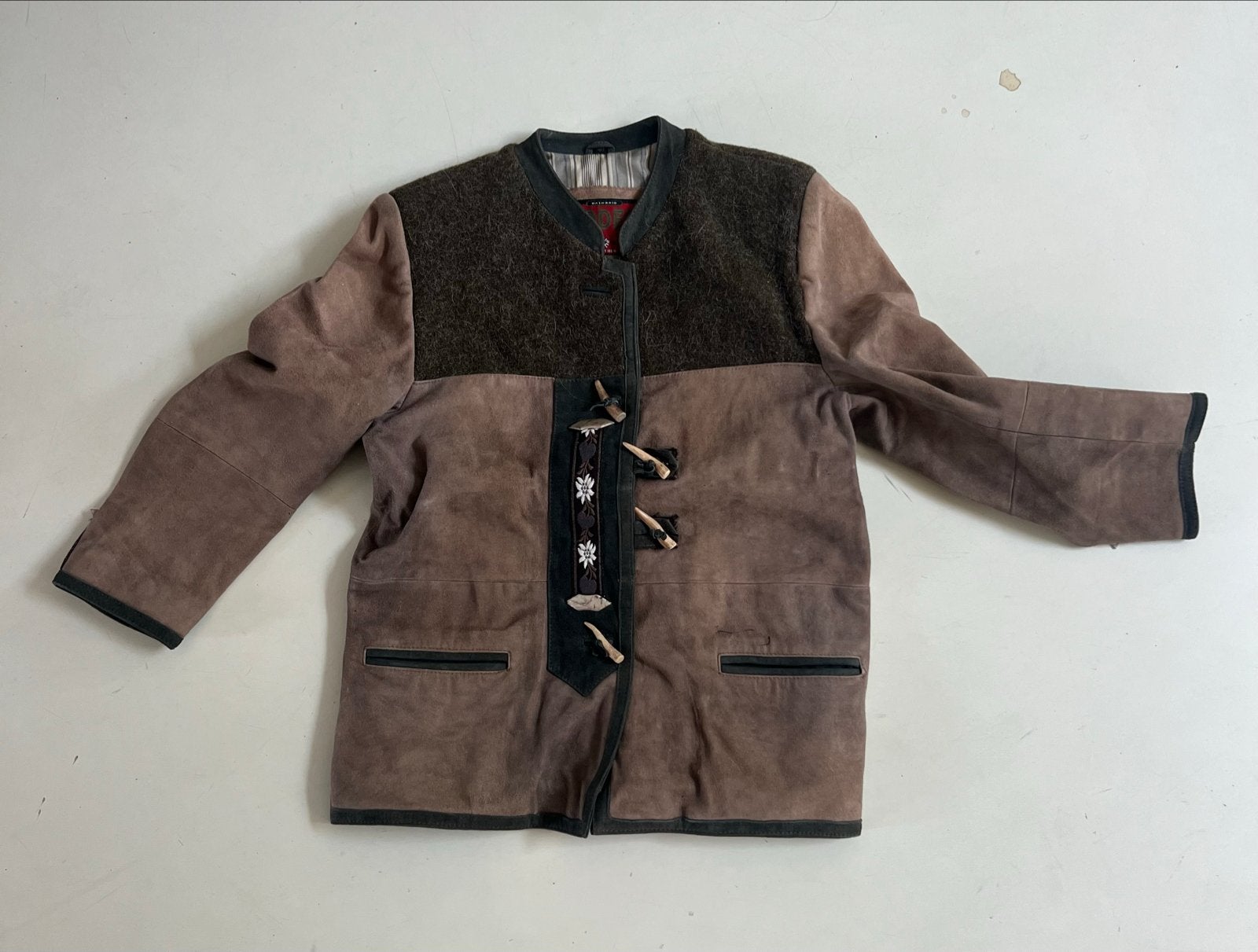 Loden Connection Leren Jas - Bruin - Maat 40, Ophalen of Verzenden, Gedragen, Overige maten, Bruin