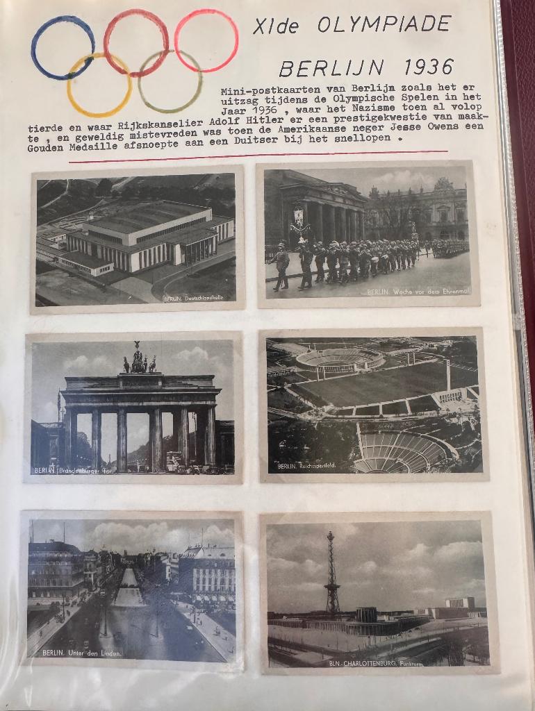 25 mini postkaarten + 2 grote Olympische Spelen Berlijn 1936, Verzamelen, Ansichtkaarten | Buitenland, Ophalen of Verzenden, 1920 tot 1940
