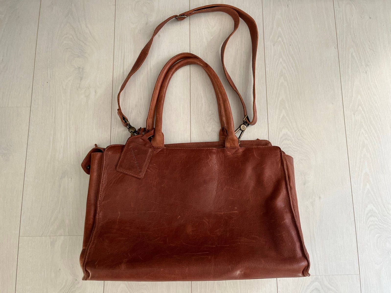 Cowboysbag Norwich Cognac Nr 1917/300, Ophalen, Zo goed als nieuw, Bruin, Handtas