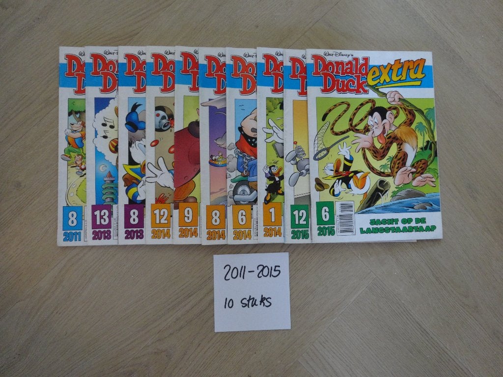 Donald Duck EXTRA jaargang 2011-2015 – 10 st, Meerdere stripboeken, Ophalen of Verzenden, Zo goed als nieuw