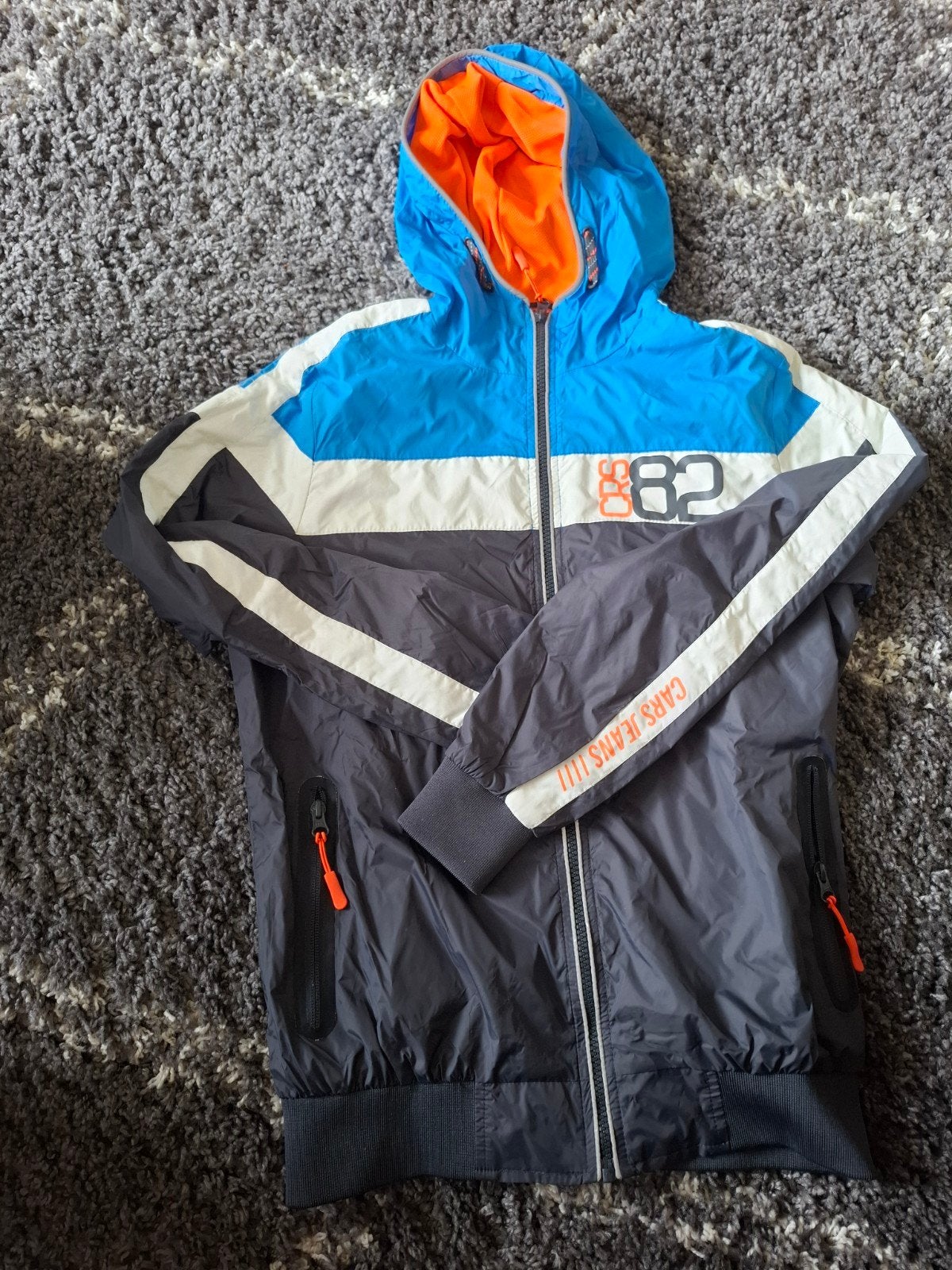 Cars Jeans jas maat 176 - Blauw/Grijs/Wit, Gebruikt, Ophalen of Verzenden, Jas, Jongen