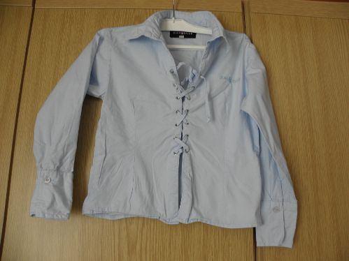 Goedkope blauw katoenen blouse BLUE RIVER COLLEGE STYLE 116, Gebruikt, Meisje, Overhemd of Blouse, Blue River College Style