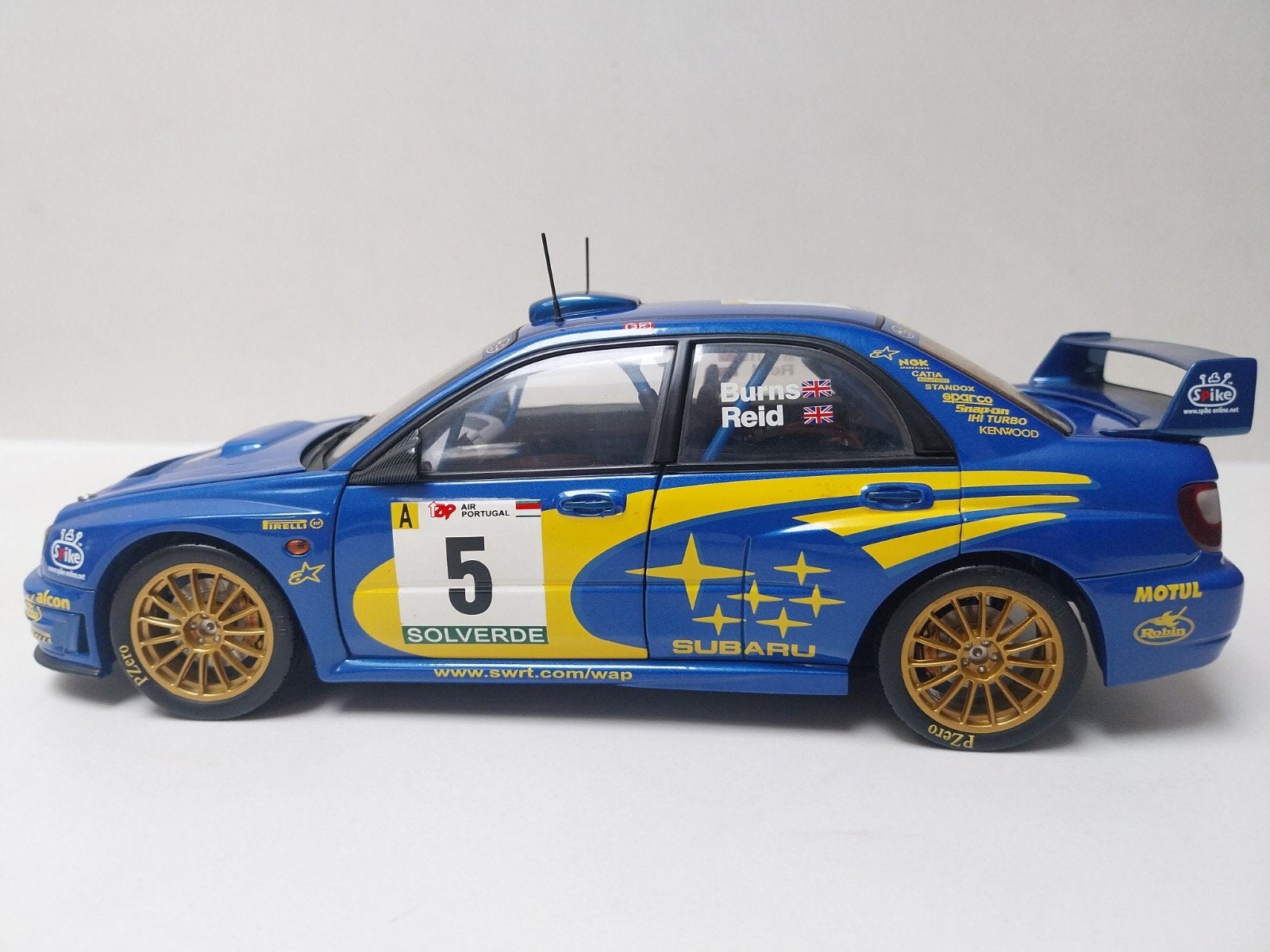 Subaru Impreza WRC 2003 Rally Auto Model 1:18, Ophalen, Zo goed als nieuw, Auto