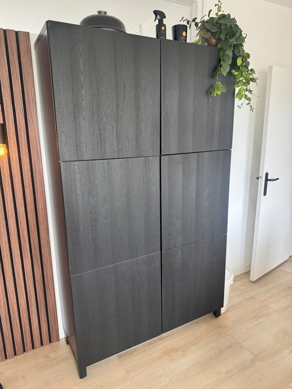 IKEA Besta Kast - Zwart met 6 deuren, Ophalen, Gebruikt