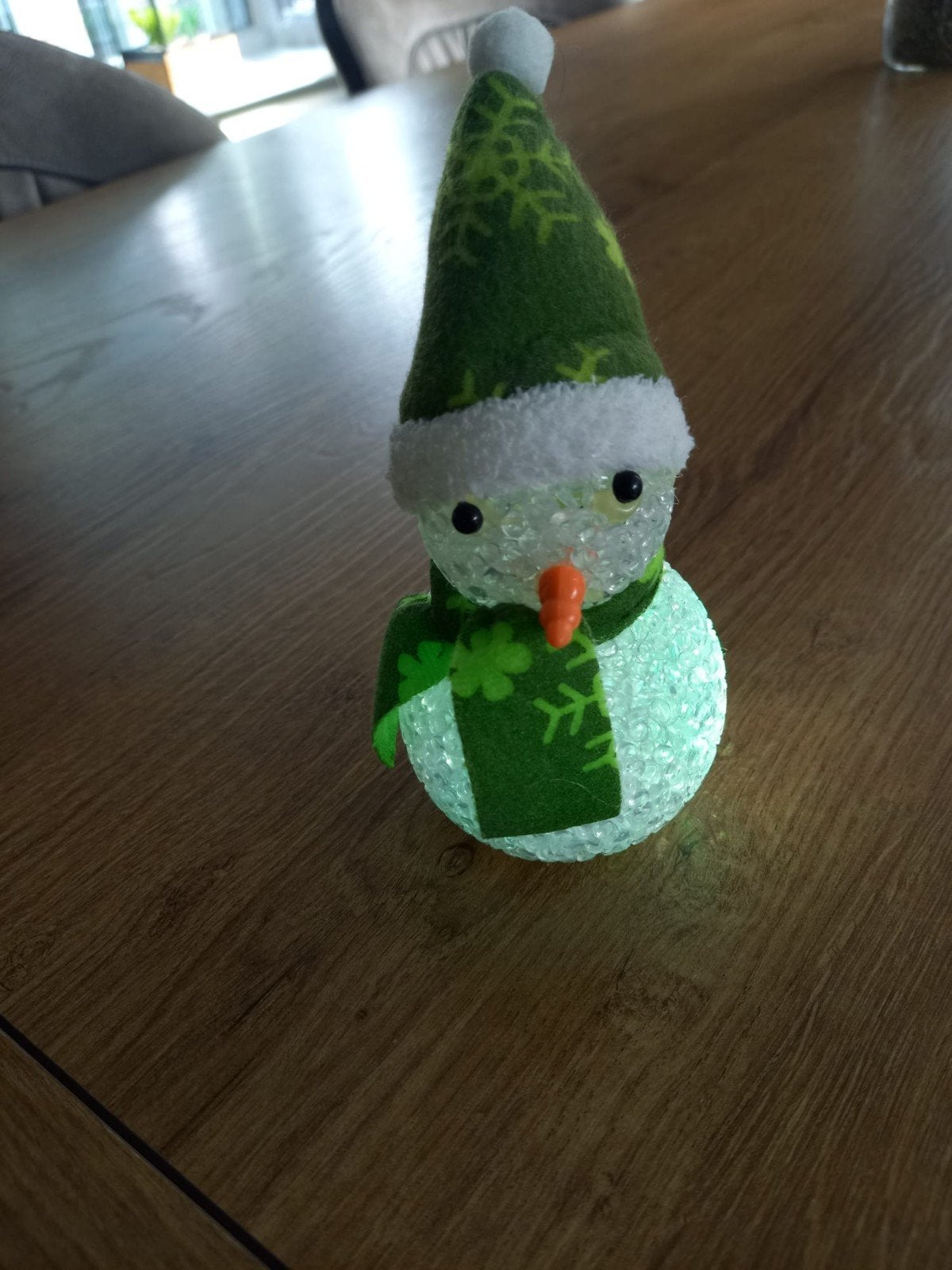 Leuke decoratieve sneeuwpop lamp, Ophalen of Verzenden, Zo goed als nieuw