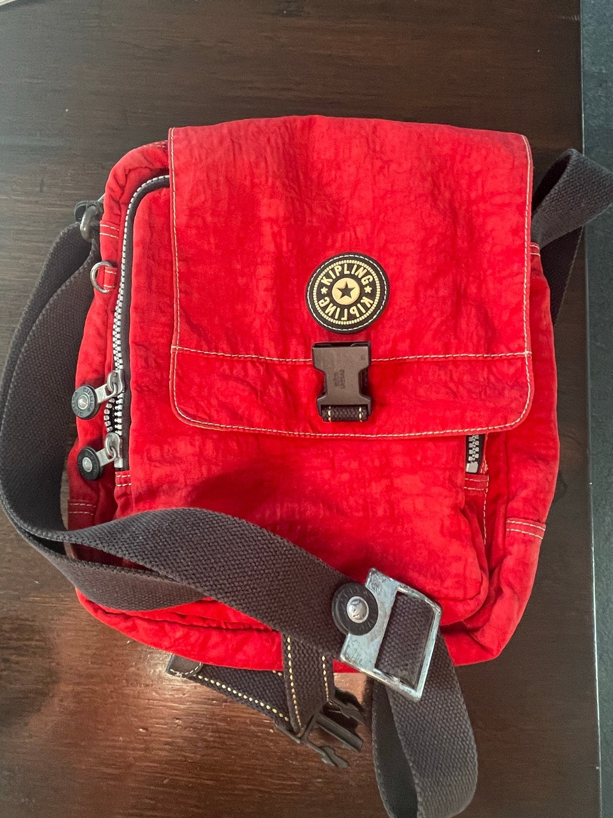 Kipling Schoudertasje Rood - Compact en Praktisch, Ophalen of Verzenden, Gebruikt, Rood, Schoudertasje