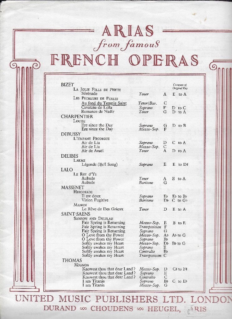 Bo2 bladmuziek arias from famous french operas, Ophalen of Verzenden, Gebruikt, Artiest of Componist, Klassiek