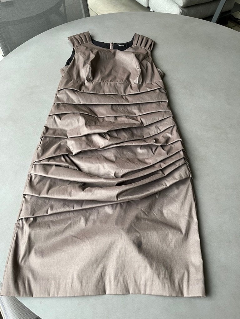 Taupe Vera Mont jurkje, maat 38, Maat 38/40 (M), Bruin, Verzenden, Zo goed als nieuw