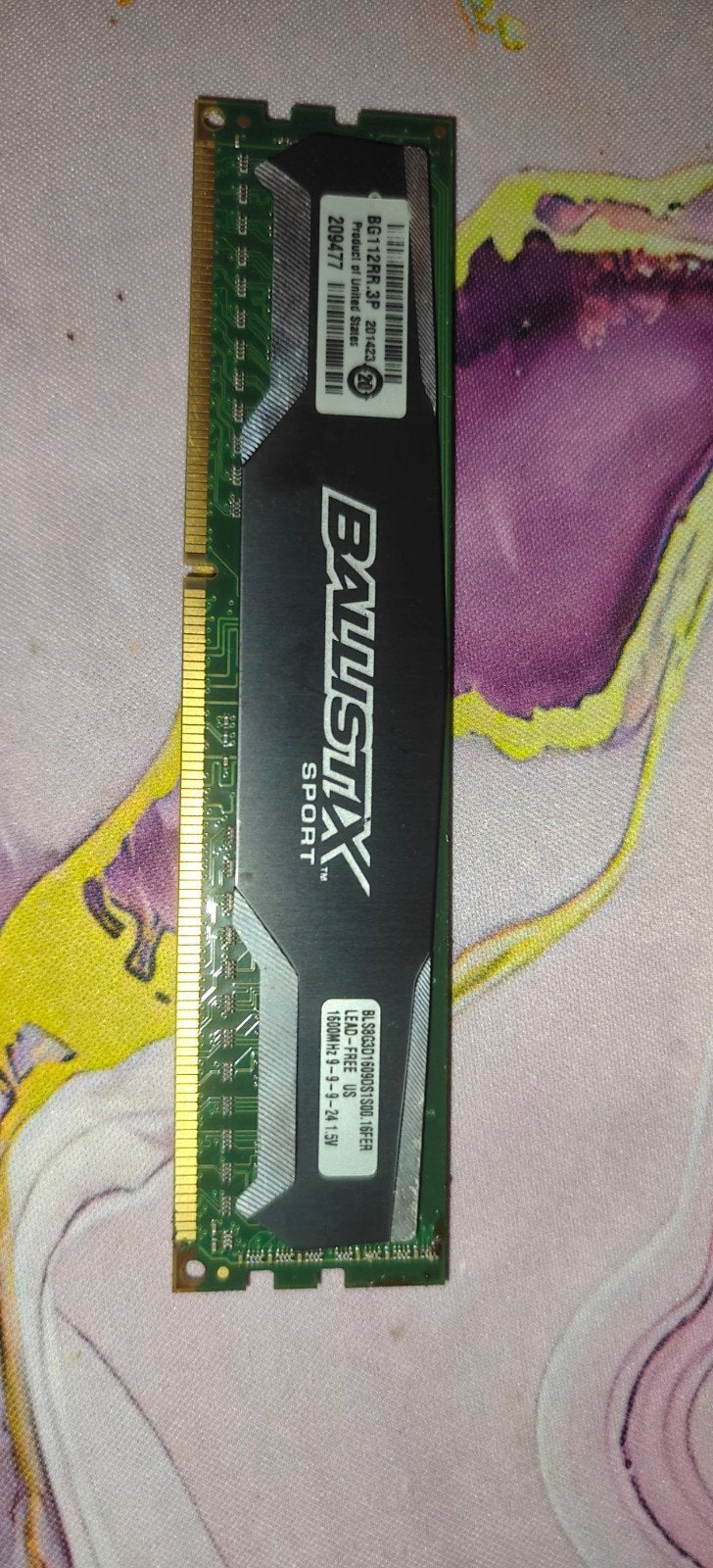 2x 8gb Ballistix Sport DDR3 RAM 1600MHz, Server, 8 GB, DDR3, Ophalen of Verzenden