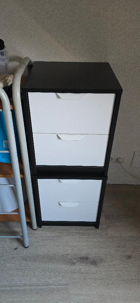 2x Ikea Nachtkastje ladekastje 40x40x48cm, Huis en Inrichting, Ophalen, Overige materialen, Gebruikt, Minder dan 45 cm