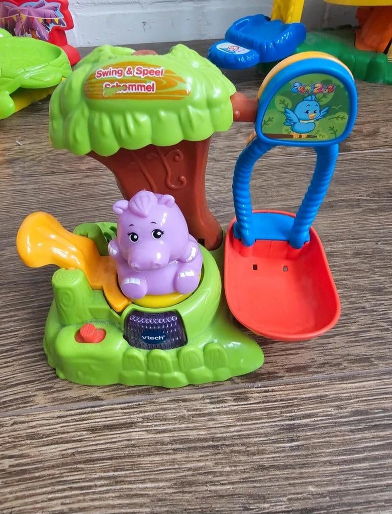 VTech ZoomiZooz Swing & Speel Schommel met Nijlpaard, Ophalen of Verzenden, Gebruikt, Overige typen, Met licht