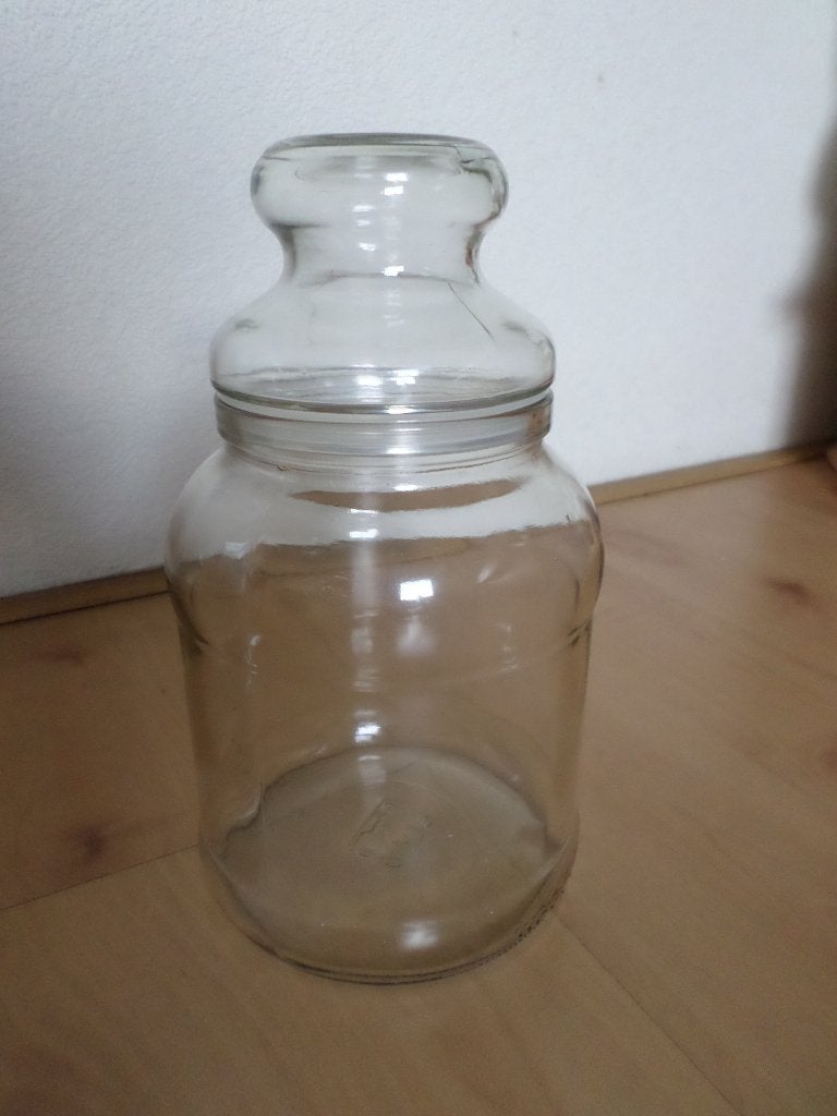 glazen pot douwe egberts, Ophalen, Zo goed als nieuw, Gietijzer, Pot, Bus of Blik