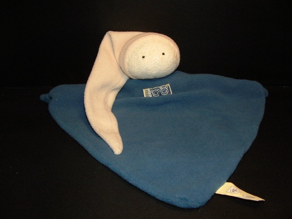 DIFRAX SOFTDOEK KNUFFELDOEK BLAUW MET WIT GEZICHT EN CREME, Verzenden, Nieuw, Knuffeldoekje