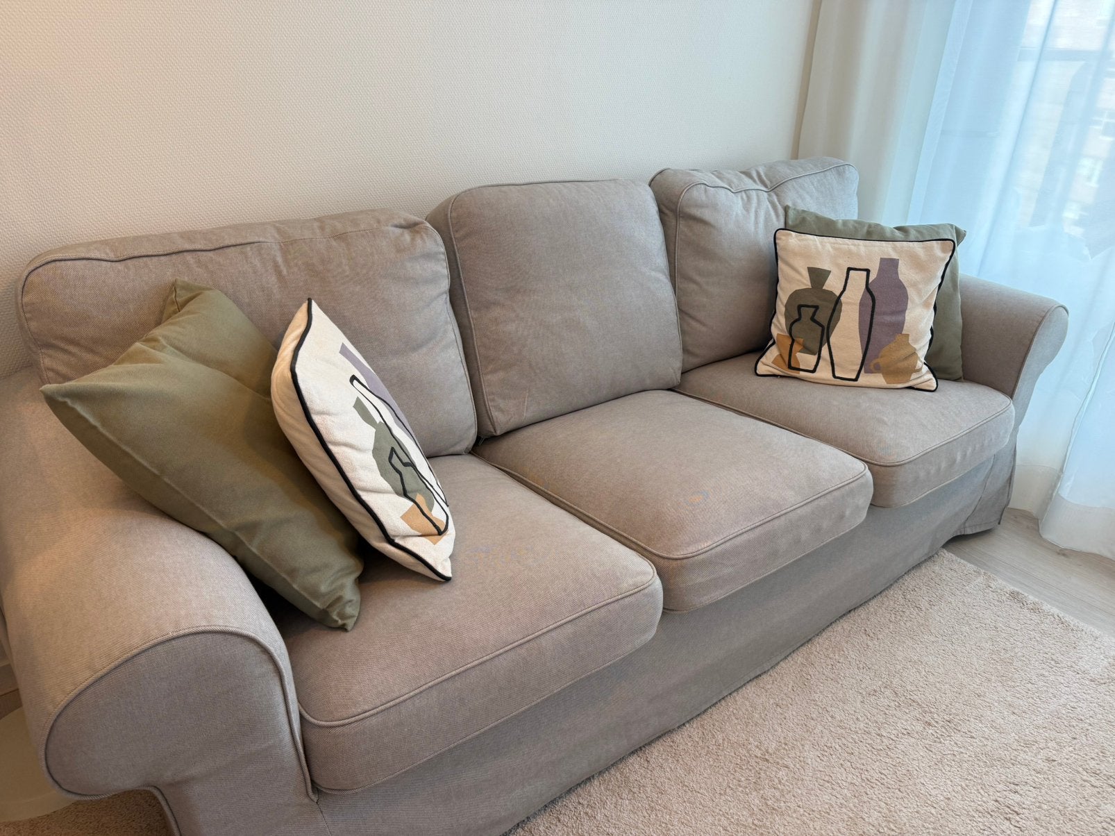 IKEA EKTORP 3-zitsbank, Ophalen, Gebruikt, Driepersoons, 75 tot 100 cm