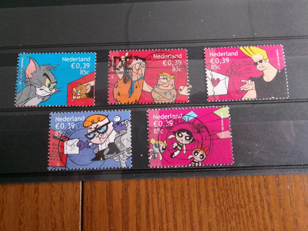 2001 - vijf maal cartoons (612c), Postzegels en Munten, Verzenden, Gestempeld