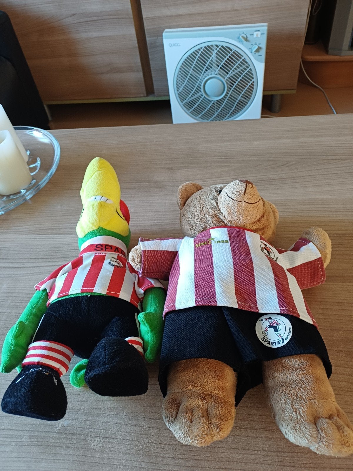 Piet knuffel,beer Sparta Rotterdam 32 cm, Maat XL, Ophalen of Verzenden, Zo goed als nieuw, Shirt