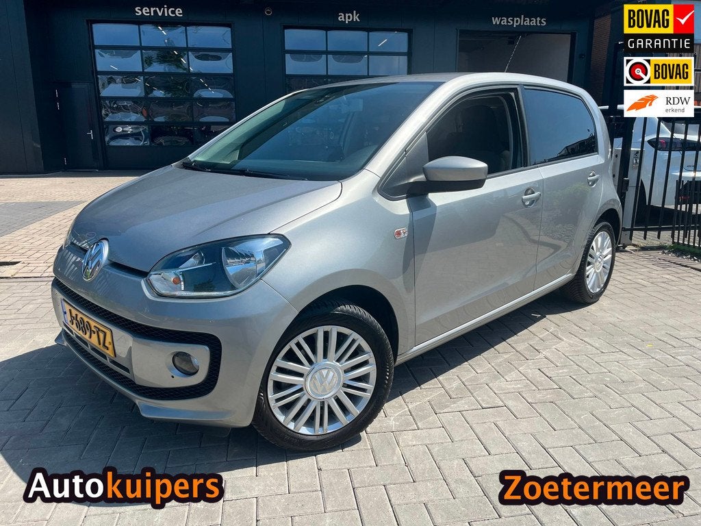 Volkswagen Up! 1.0 high up! airco , lm velgen, 5 deurs, navi, Voorwielaandrijving, Stof, Gebruikt, Bedrijf