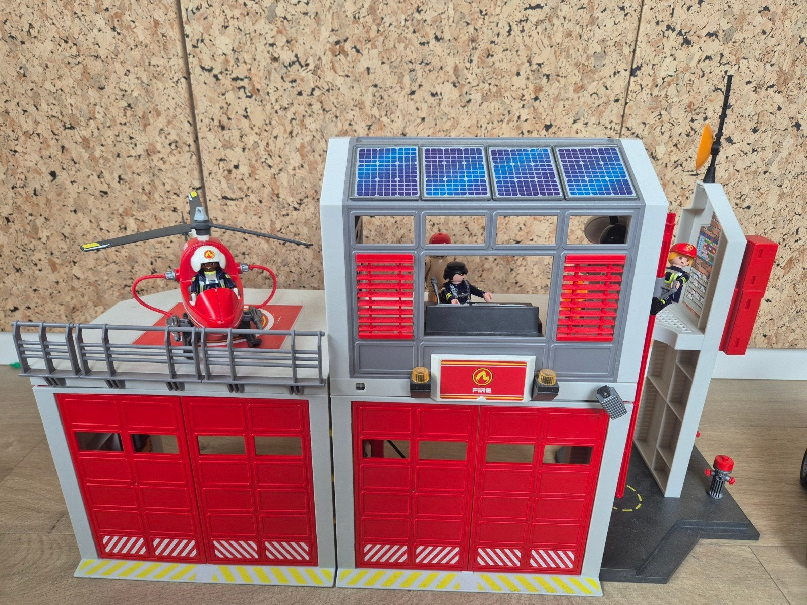Playmobil Brandweerkazerne met voertuig en helikopter, Ophalen, Gebruikt, Complete set, Gebouw