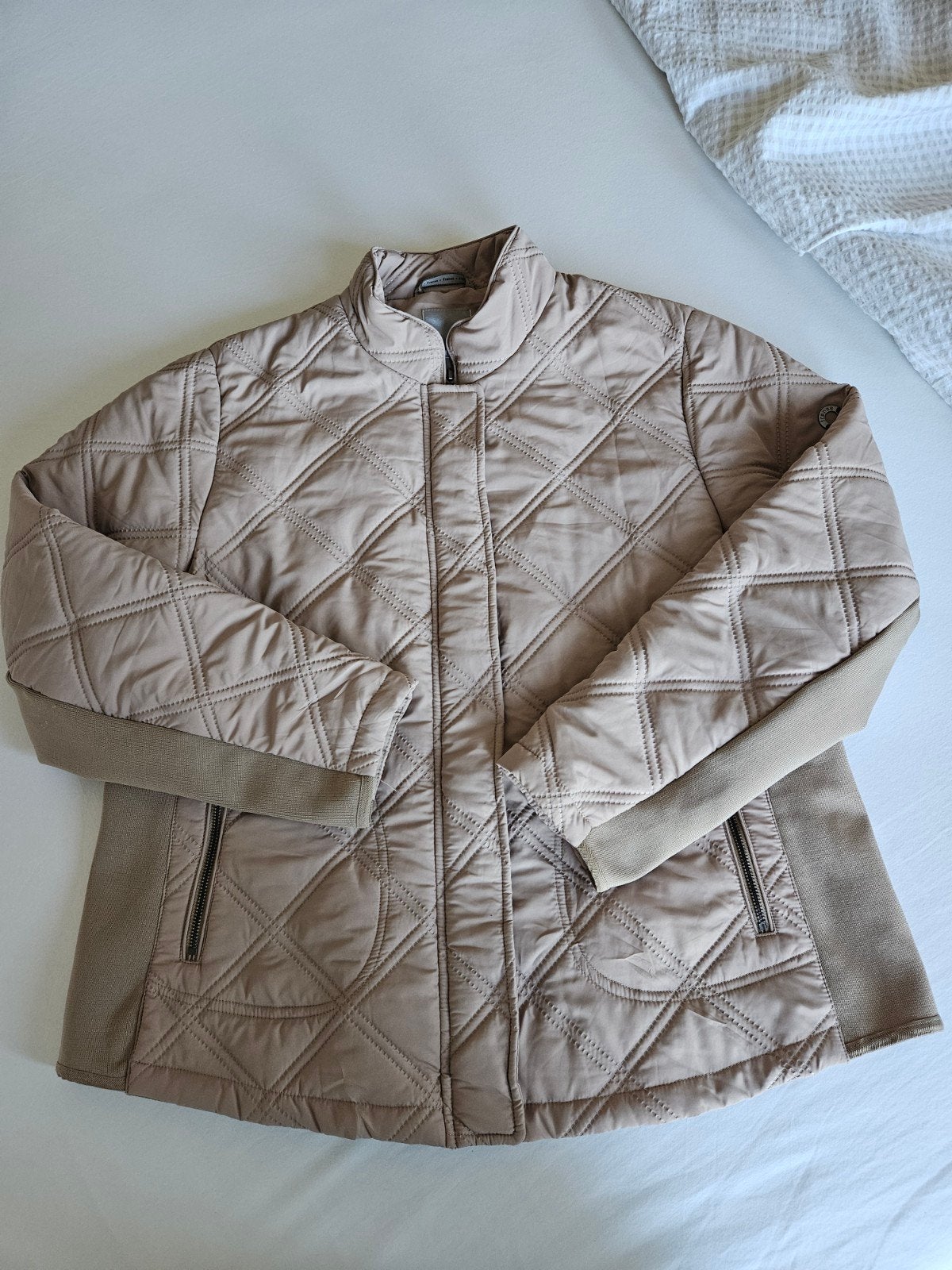 Nieuwe Fransa gewatteerde dames jas maat XXL, Fransa, Beige, Maat 46/48 (XL) of groter, Ophalen of Verzenden