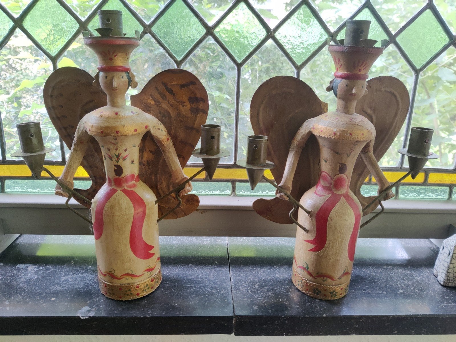 2 antieke engelen, Diversen, Kerst, Ophalen of Verzenden