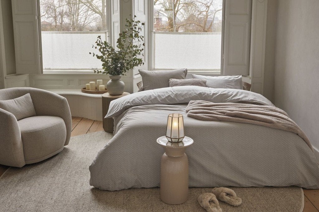 Riviera Maison dekbedovertrek EMERY TAUPE HALVE PRIJS, Huis en Inrichting, Slaapkamer | Beddengoed, Verzenden, Dekbedovertrek