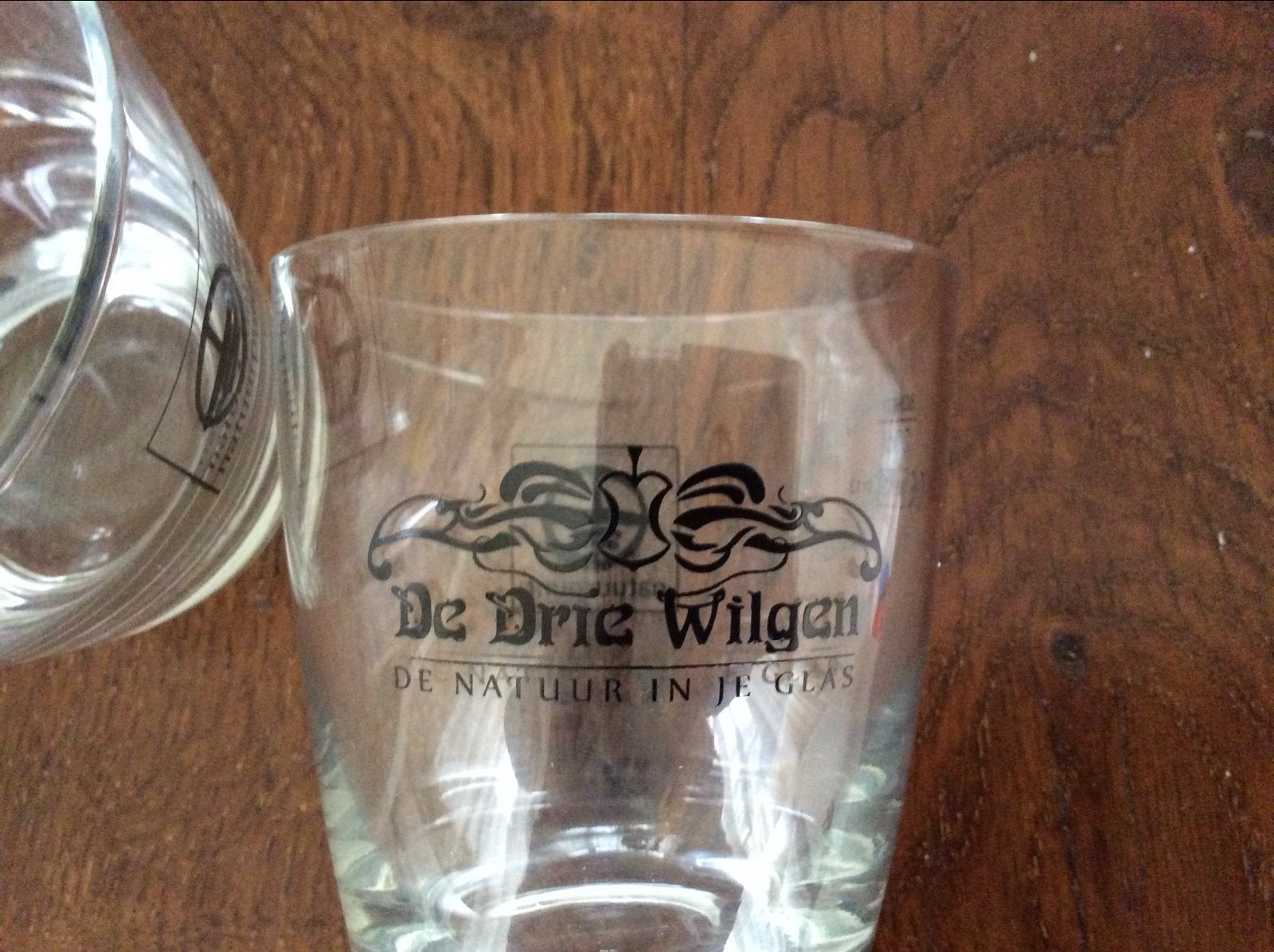 2x De Drie Wilgen glazen - 29cl, Glas of Glazen, Nieuw, Ophalen of Verzenden, Glas