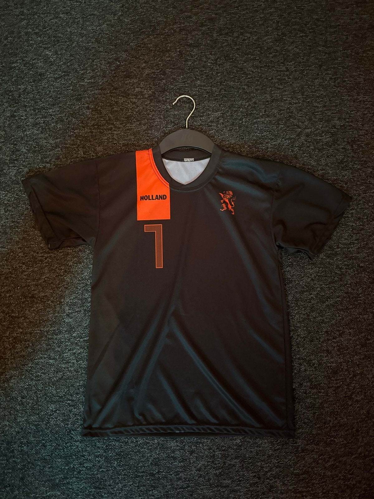 Oranje Holland Kuyt Voetbalshirt, Kleding | Heren, Verzenden, Zo goed als nieuw, Maat 48/50 (M), Zwart